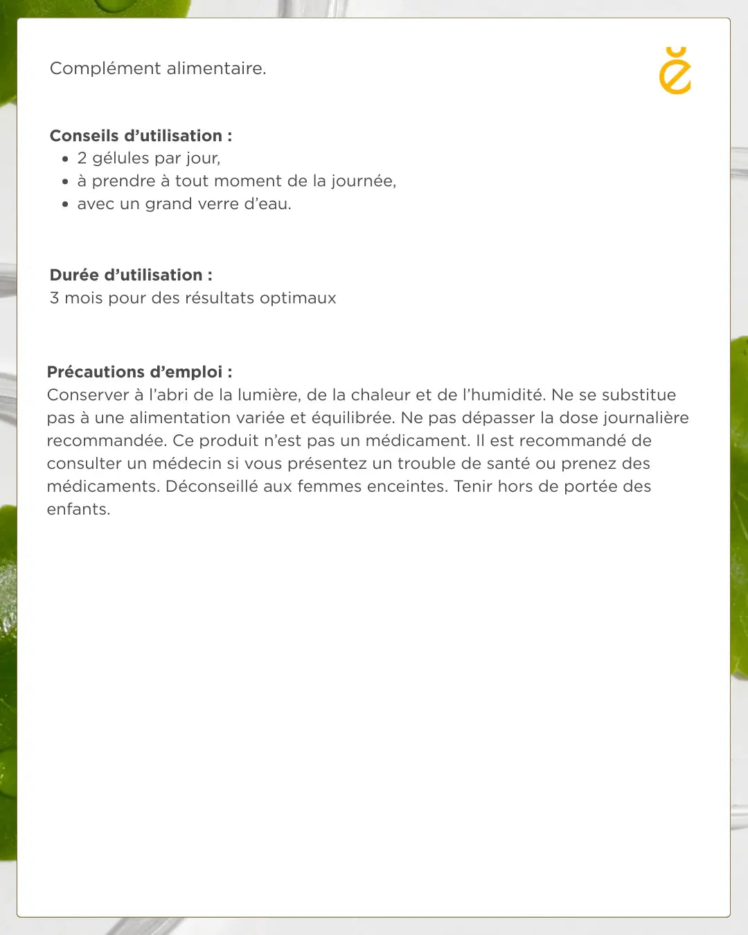 Régénération cellulaire Compleo Nutrition
